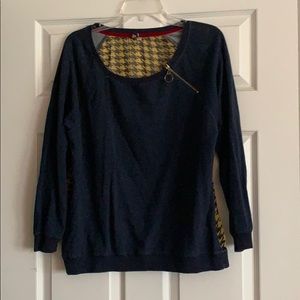 Sheer back sweater